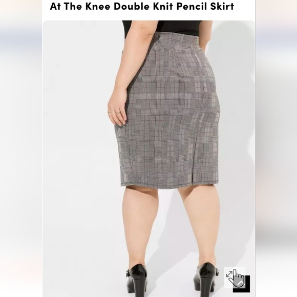 Torrid At The Knee Double Knit plaid jacquard Pencil Skirt Size 2x NWT - Picture 3 of 9